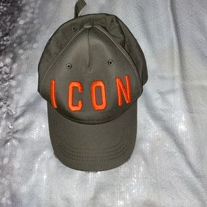 Dsquared baseball hat olive and orange